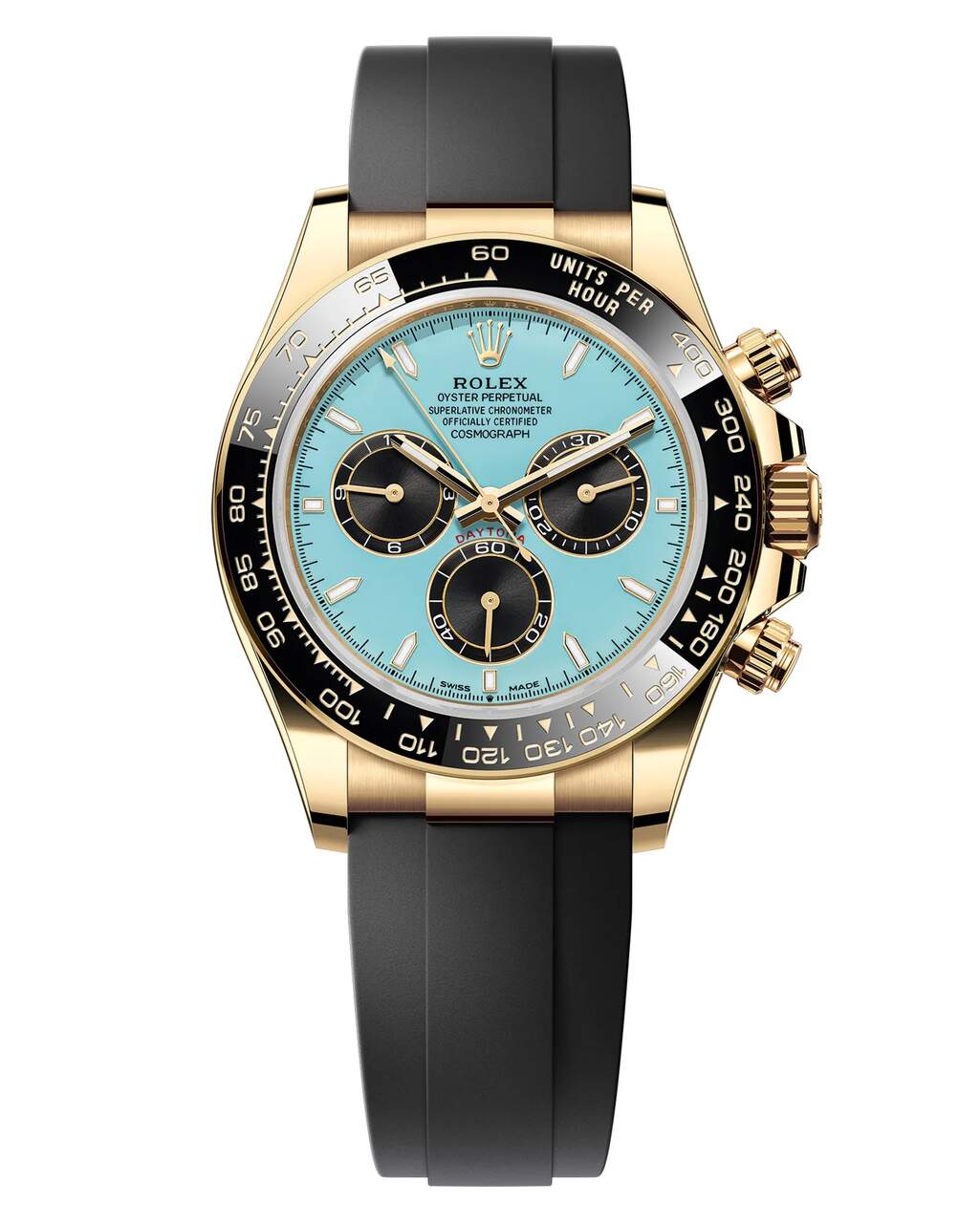 rolex esfera azul bisel de oro