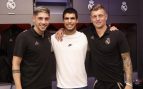 Alcaraz junto a Kroos y Valverde. (@ToniKroos)