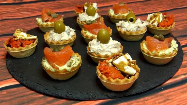 Tartaletas de crema de salmón