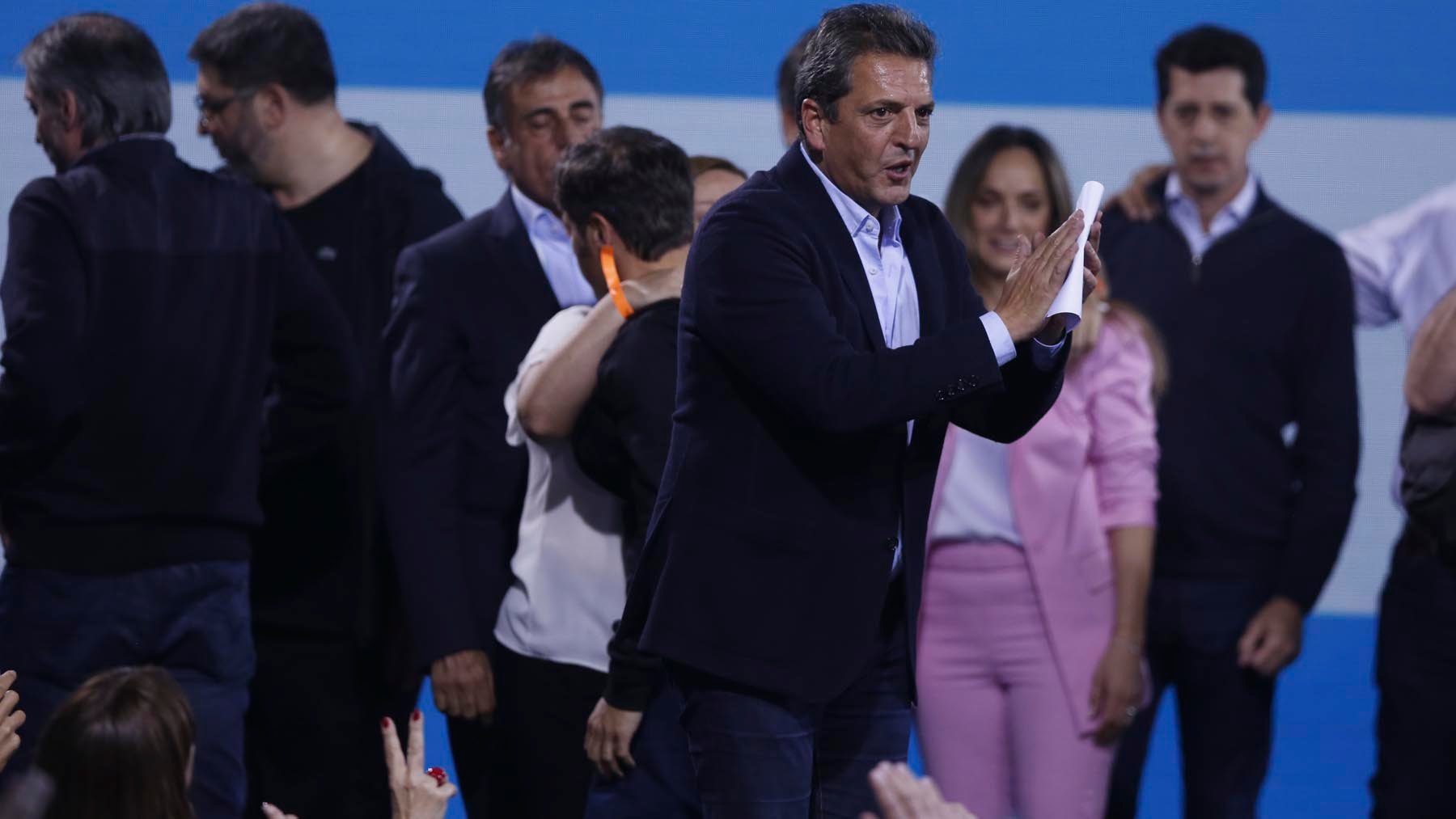Sergio Massa tras conceder su derrota (Foto: EFE).