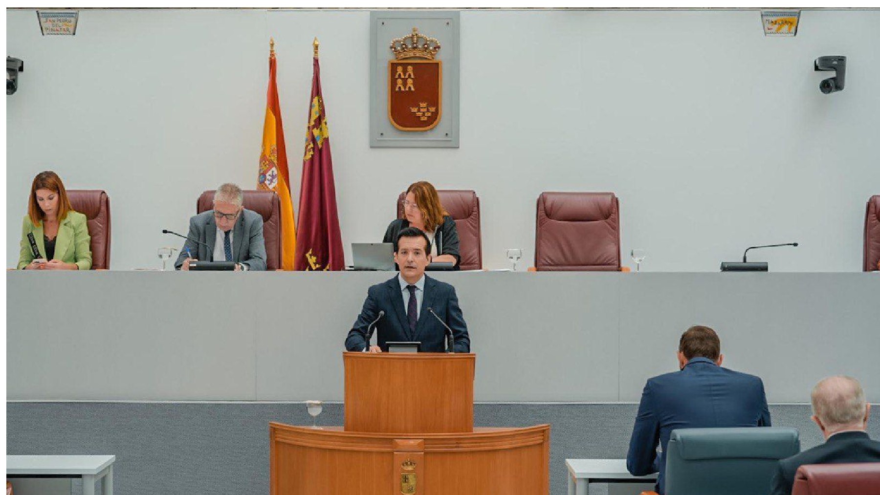 El consejero José Manuel Pancorbo durante su intervención.